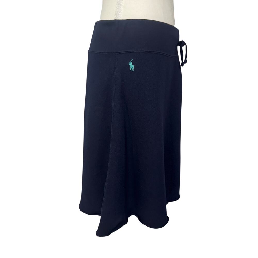 Ralph Lauren Cotton Skirt Medium A-Line Navy Athleisure Old Money Cruise Resort - Picture 4 of 16